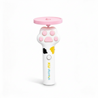 Glow UFO Cat Toy – LED & Electric – Flying Disc – White/Yellow