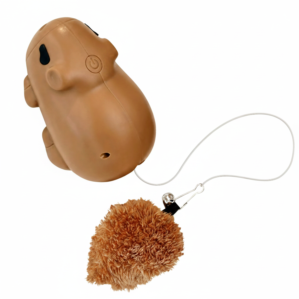 Smart Lifting Cat Toy – Auto-Sensor & Self-Play – Capybara – Brown